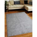 Glitzy Rugs 5 x 8 ft. Hand Woven Viscose & Silk Area Rug, Silver - Floral UBSSS0009W0032A9